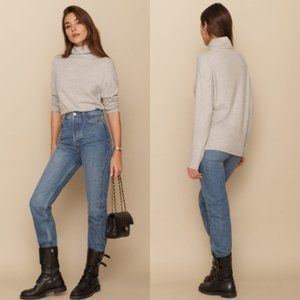 Reformation Jeans Kira Knit Top | Heather Grey | Size XS